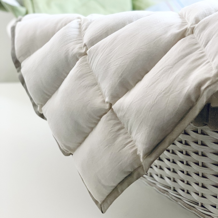 La culla di nana, piumino in culla